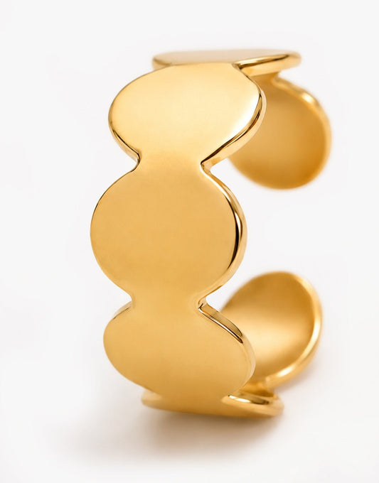 Gouden Verstelbare Ovale - Ring - Olivia & Kate