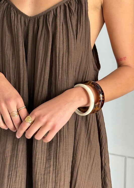 Gouden Verstelbare Ronde Motief - Ring - Olivia & Kate