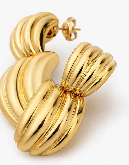 Gouden Vier Dubbele Ring - Oorbellen - Olivia & Kate