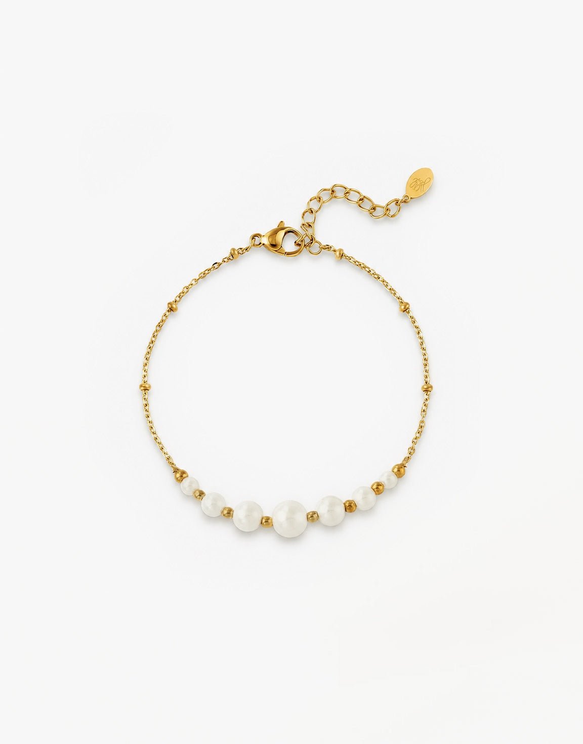 Gouden Witte Parel - Armband - Olivia & Kate