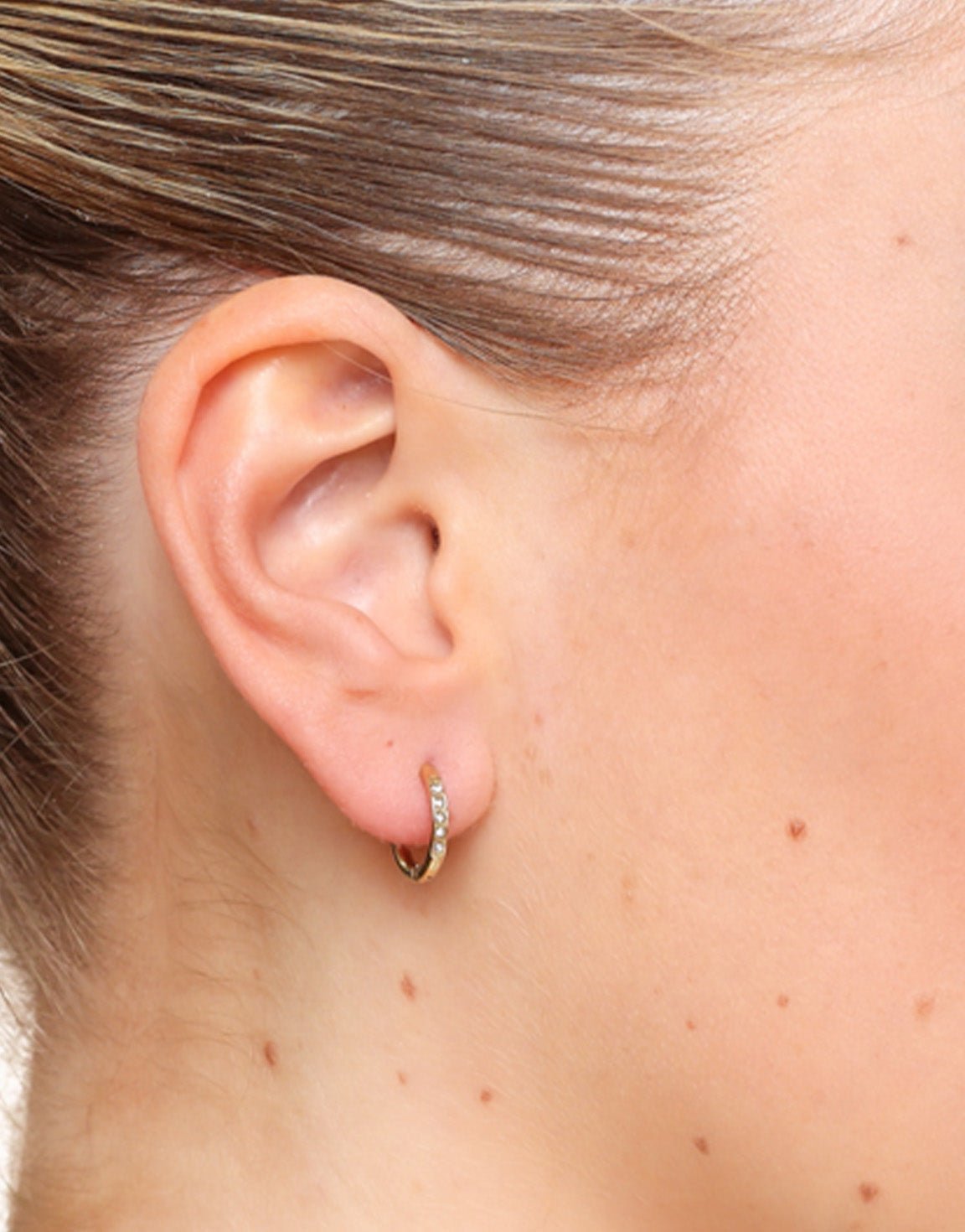 Gouden Zirkonia Basic Hoop - Oorbellen - Olivia & Kate