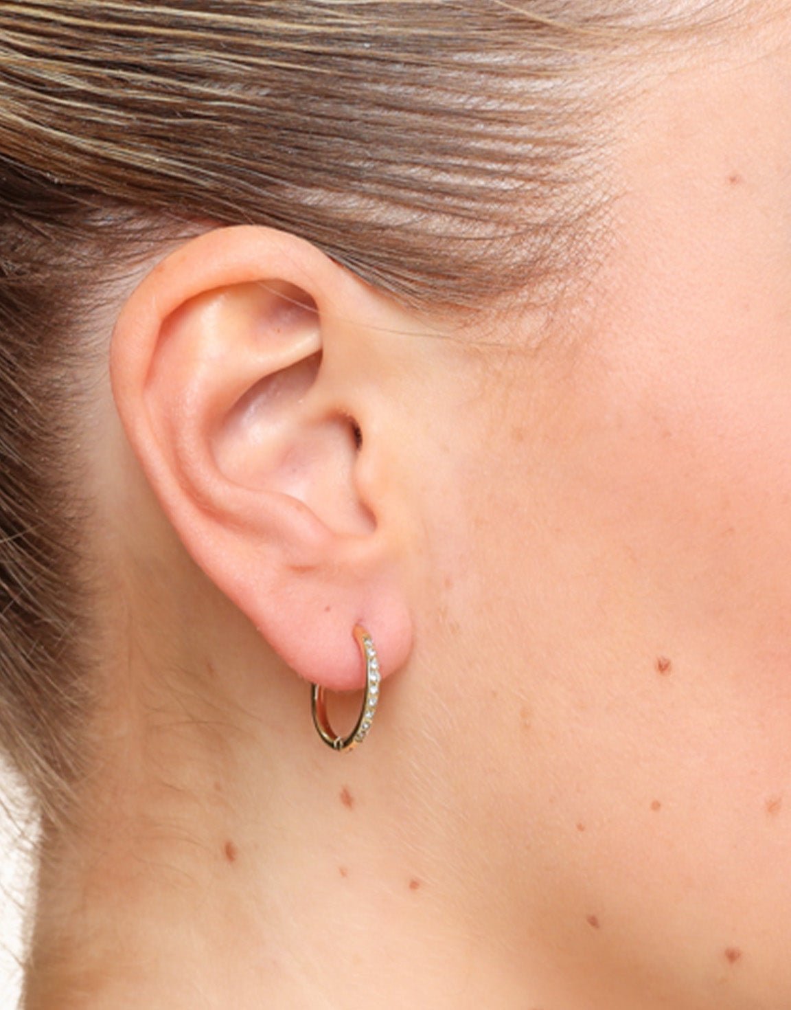 Gouden Zirkonia Basic Hoop - Oorbellen - Olivia & Kate