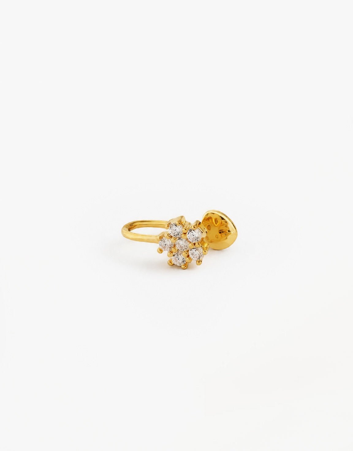 Gouden Zirkonia Bloem - Ear Cuff - Olivia & Kate