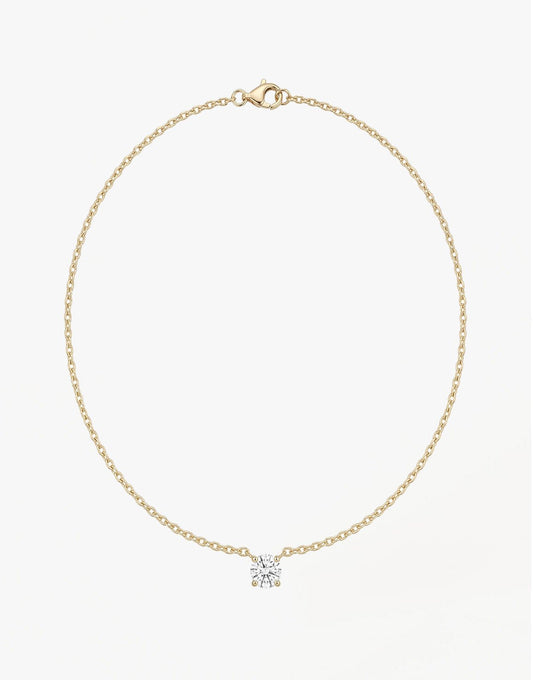 Gouden Zirkonia Steen - Ketting - Olivia & Kate