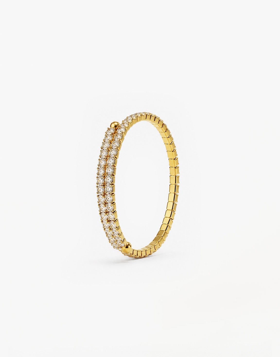 Gouden Zirkonia Stenen Bangle - Armband - Olivia & Kate
