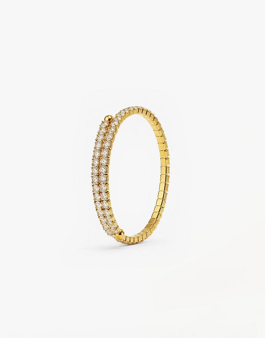 Gouden Zirkonia Stenen Bangle - Armband - Olivia & Kate