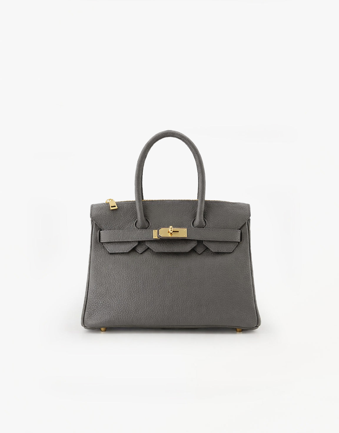 Grijze Middel Gouden Details - Tas - Olivia & Kate