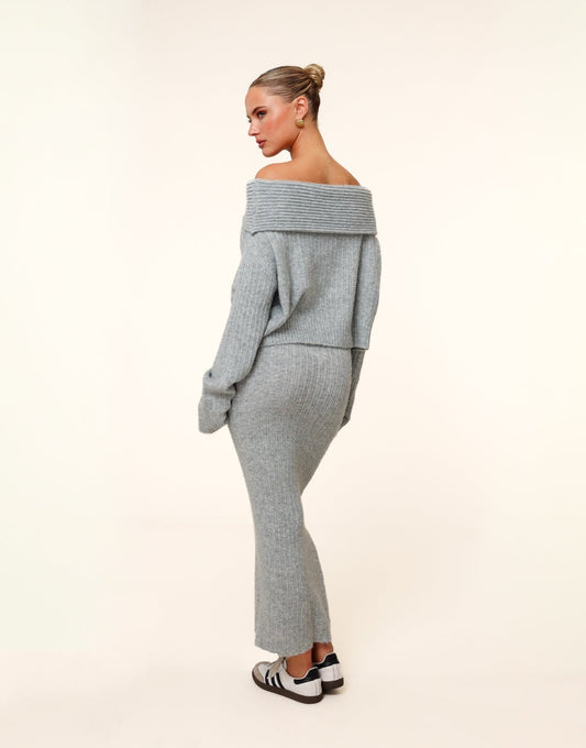 Grijze Stevige Gebreide - Set - Olivia & Kate