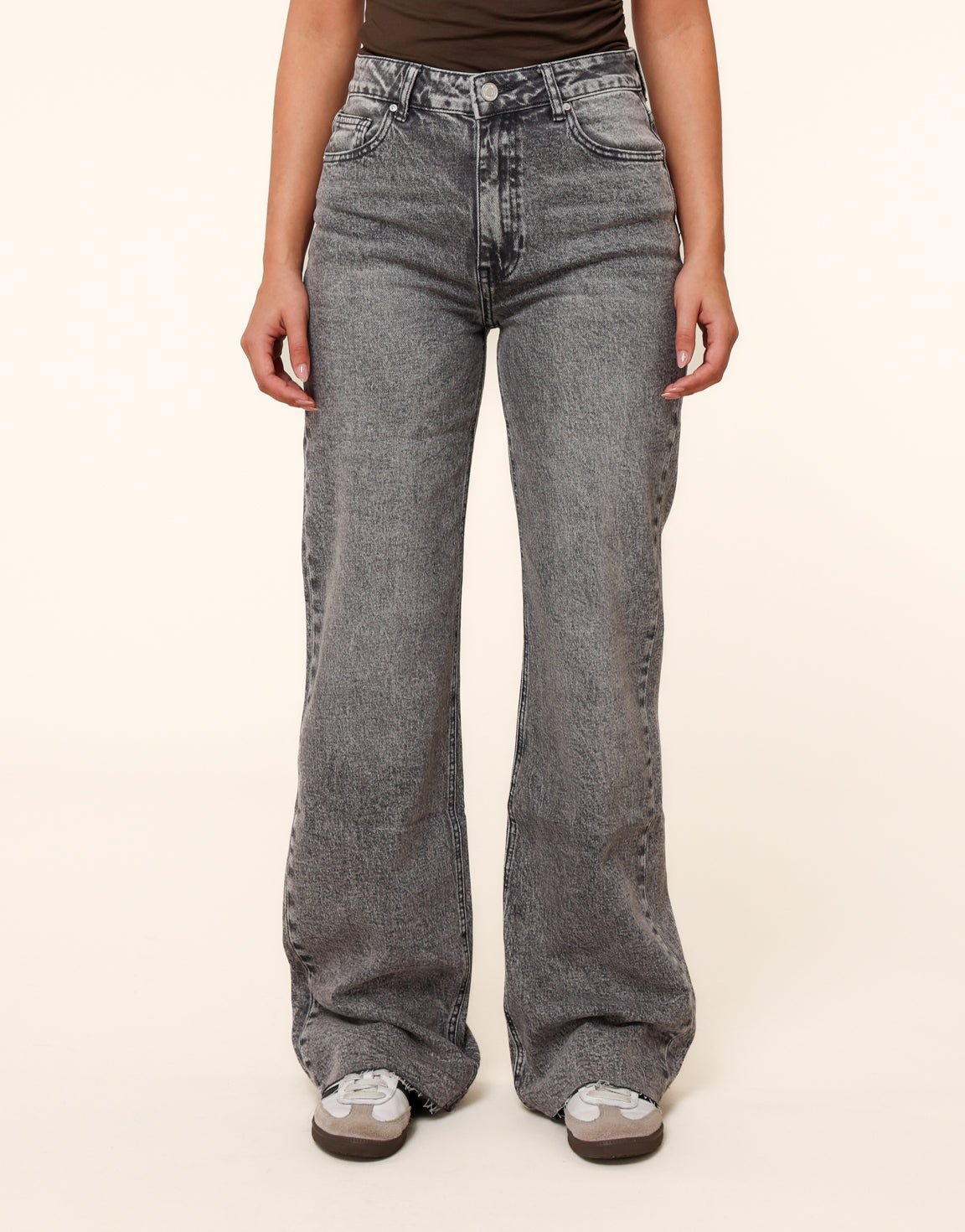 Grijze Wijde Tall - Spijkerbroek - Olivia & Kate