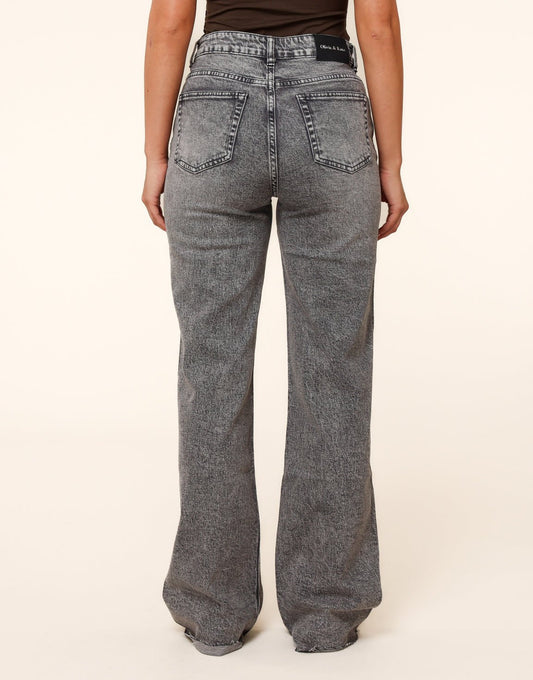 Grijze Wijde Tall - Spijkerbroek - Olivia & Kate