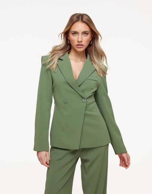 Groene Luxe Getailleerde - Blazer - Olivia & Kate