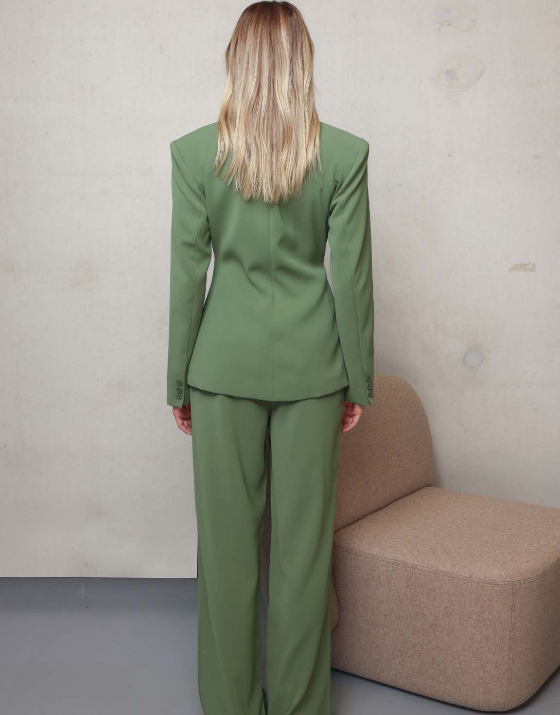 Groene Luxe Rechte - Pantalon - Olivia & Kate
