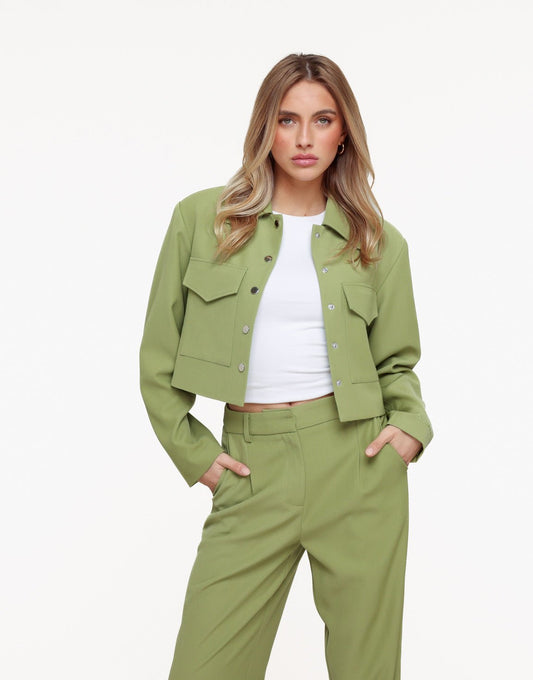 Groene Luxe Studio Cropped - Jasje - Olivia & Kate