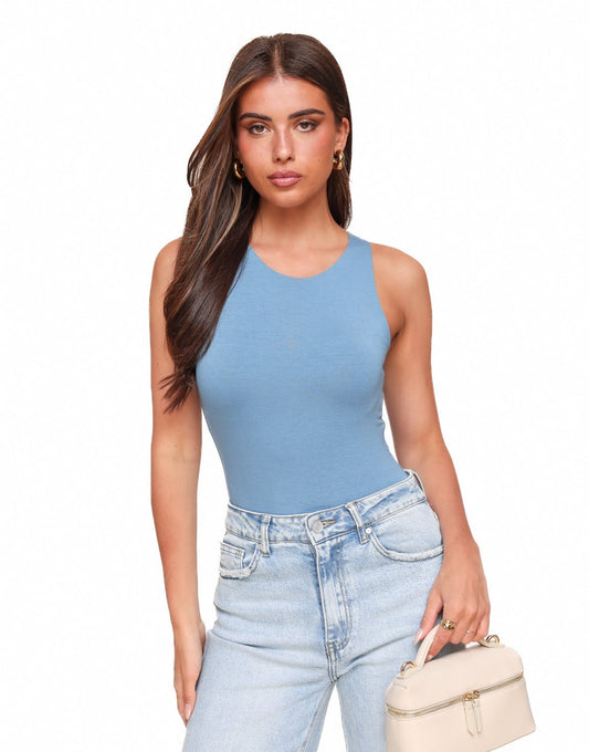 Jeansblauwe Basic - Body - Olivia & Kate