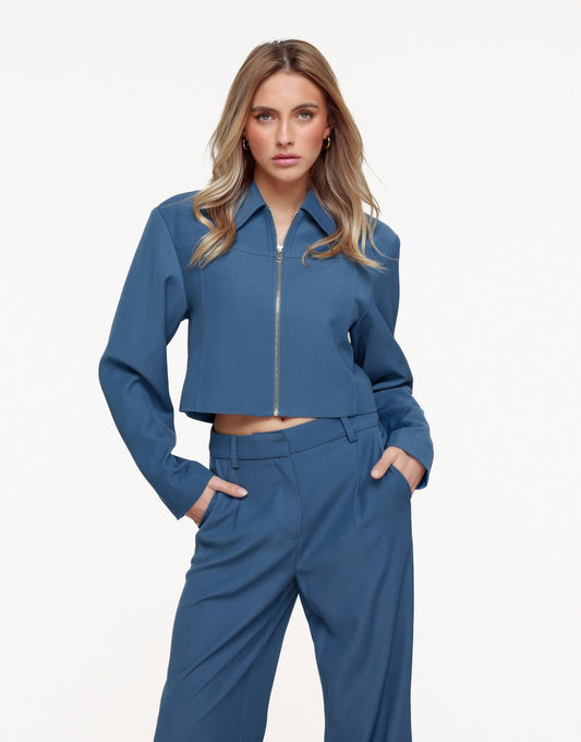 Jeansblauwe Luxe Studio Rits - Set - Olivia & Kate