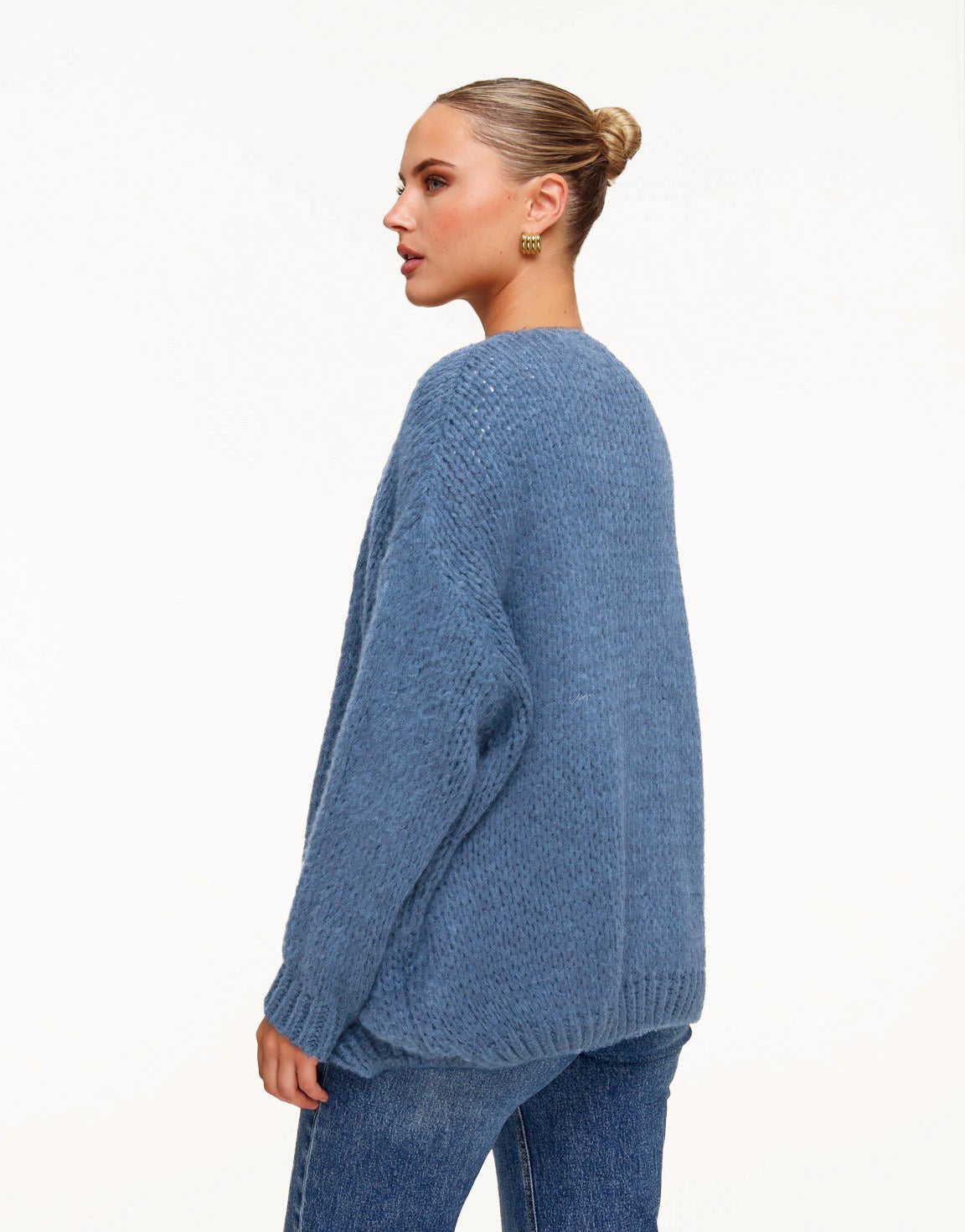 Jeansblauwe Wollen - Vest