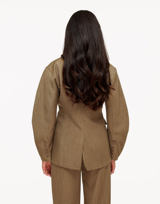 Khaki Ballonmouwen Details - Set - Olivia & Kate