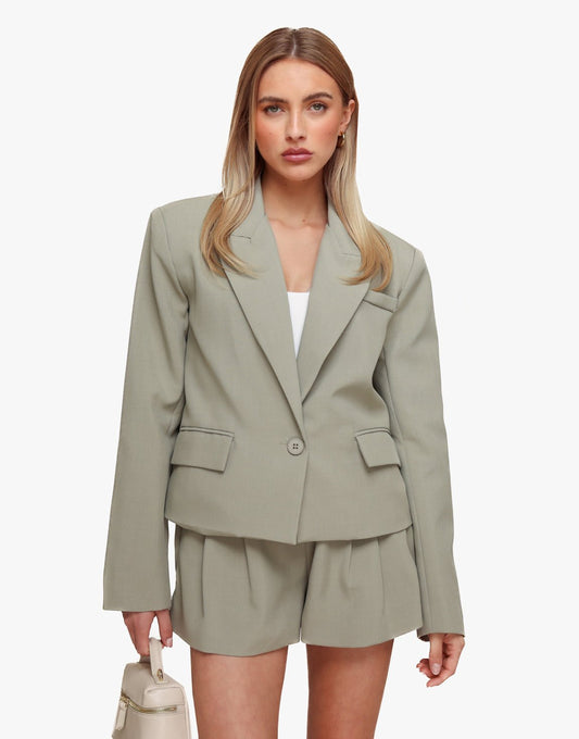 Khaki Cropped Zak Detail - Set - Olivia & Kate
