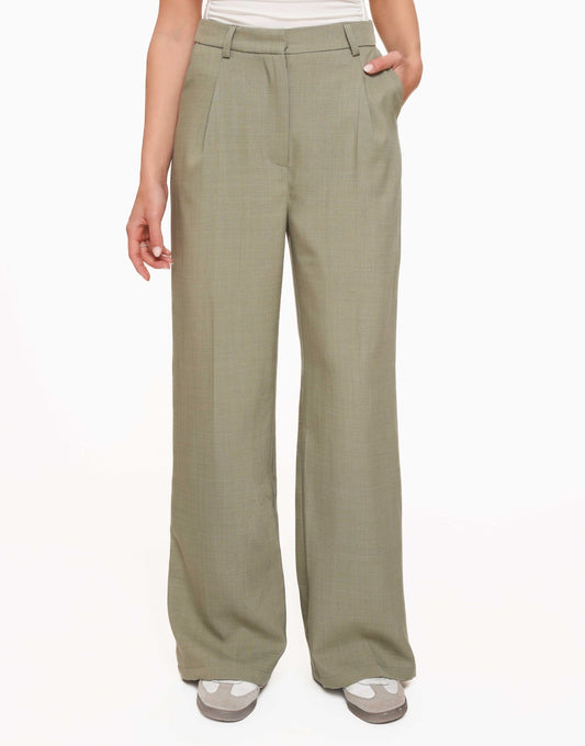 Khaki Elegante - Trousers - Olivia & Kate