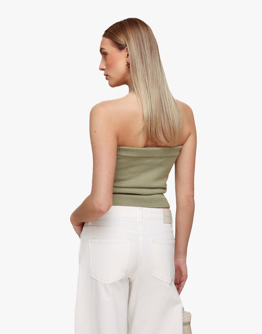 Khaki Gebreide Cropped - Set - Olivia & Kate