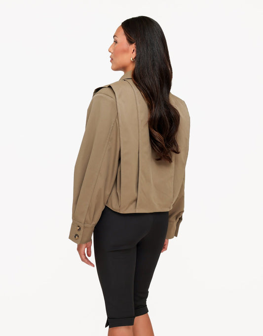 Khaki Korte Ballonmouwen Trench - Jas - Olivia & Kate