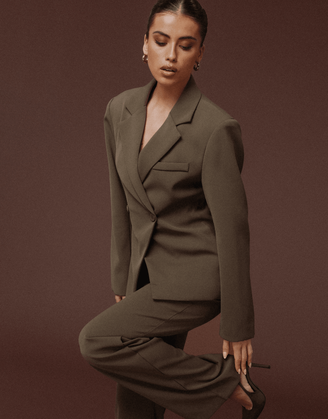 Khaki Luxe Getailleerde - Blazer - Olivia & Kate