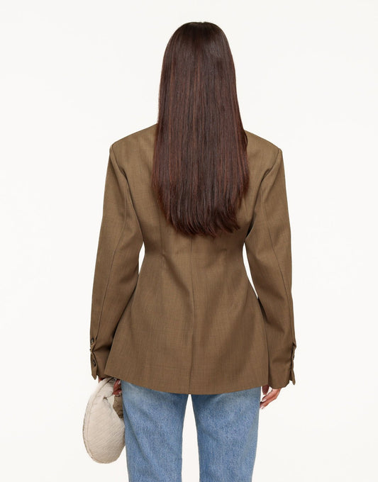 Khaki Stevige Classic Detail - Blazer - Olivia & Kate