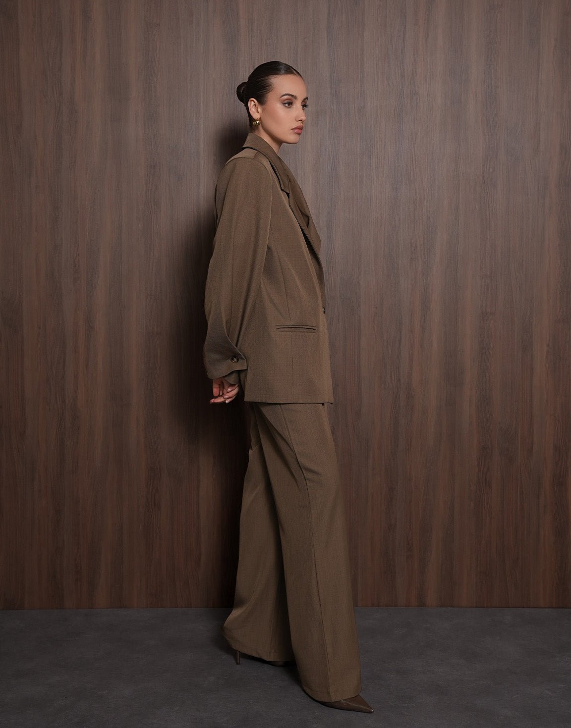 Khaki Wijde Classic Oversized - Set - Olivia & Kate