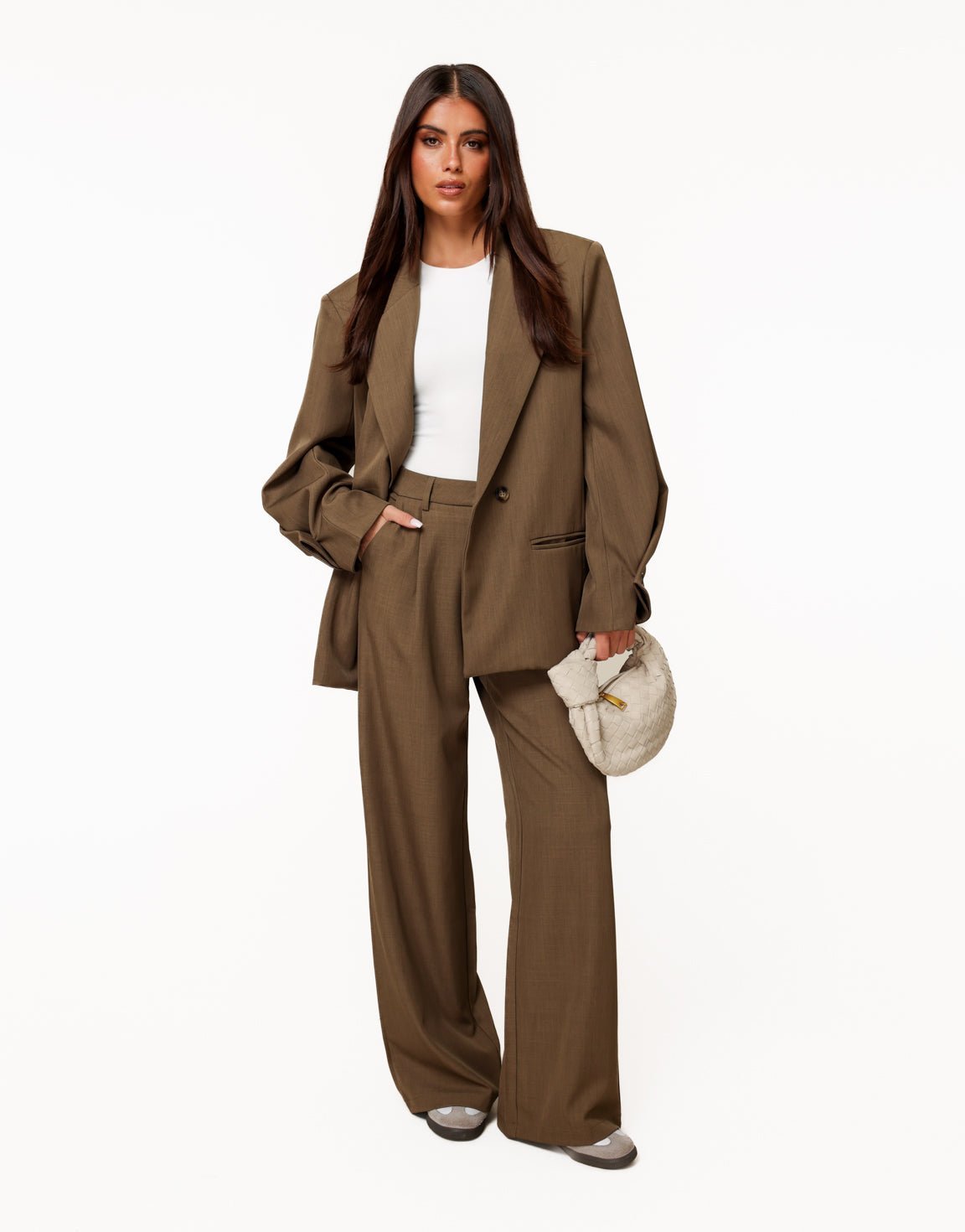 Khaki Wijde Classic - Pantalon - Olivia & Kate
