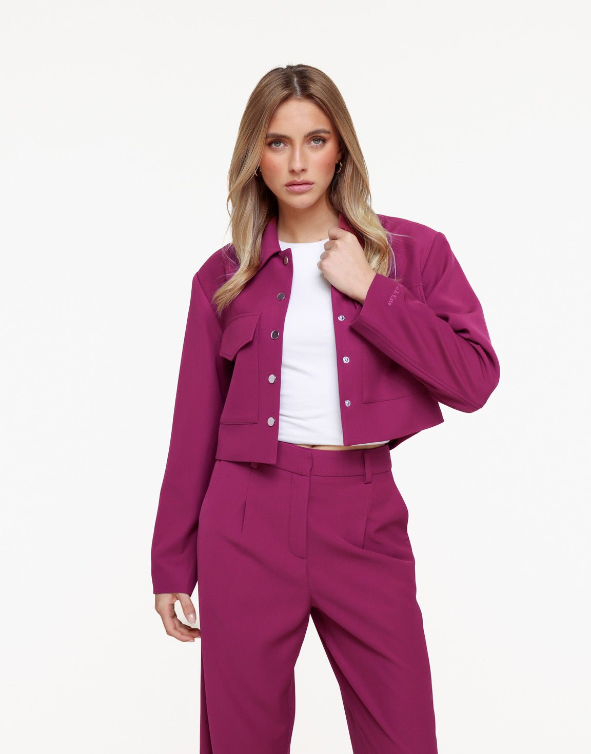 Licht Aubergine Luxe Studio Cropped - Jasje - Olivia & Kate