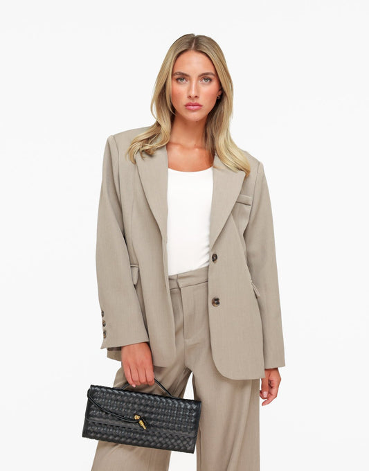 Licht Taupe Oversized Pasvorm - Blazer - Olivia & Kate