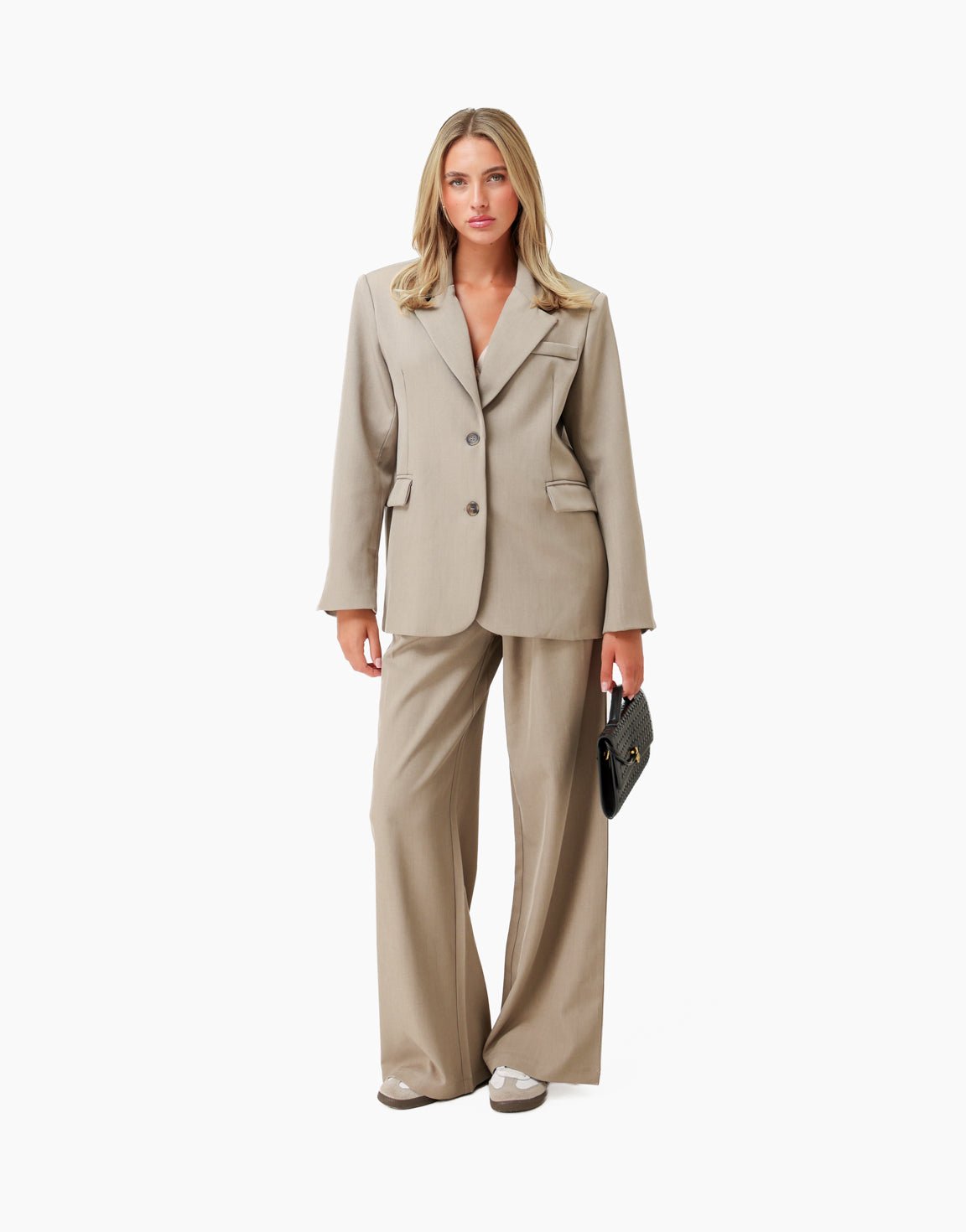 Licht Taupe Oversized Pasvorm - Blazer - Olivia & Kate