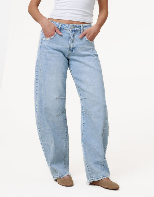 Lichtblauwe Ballon - Spijkerbroek - Olivia & Kate