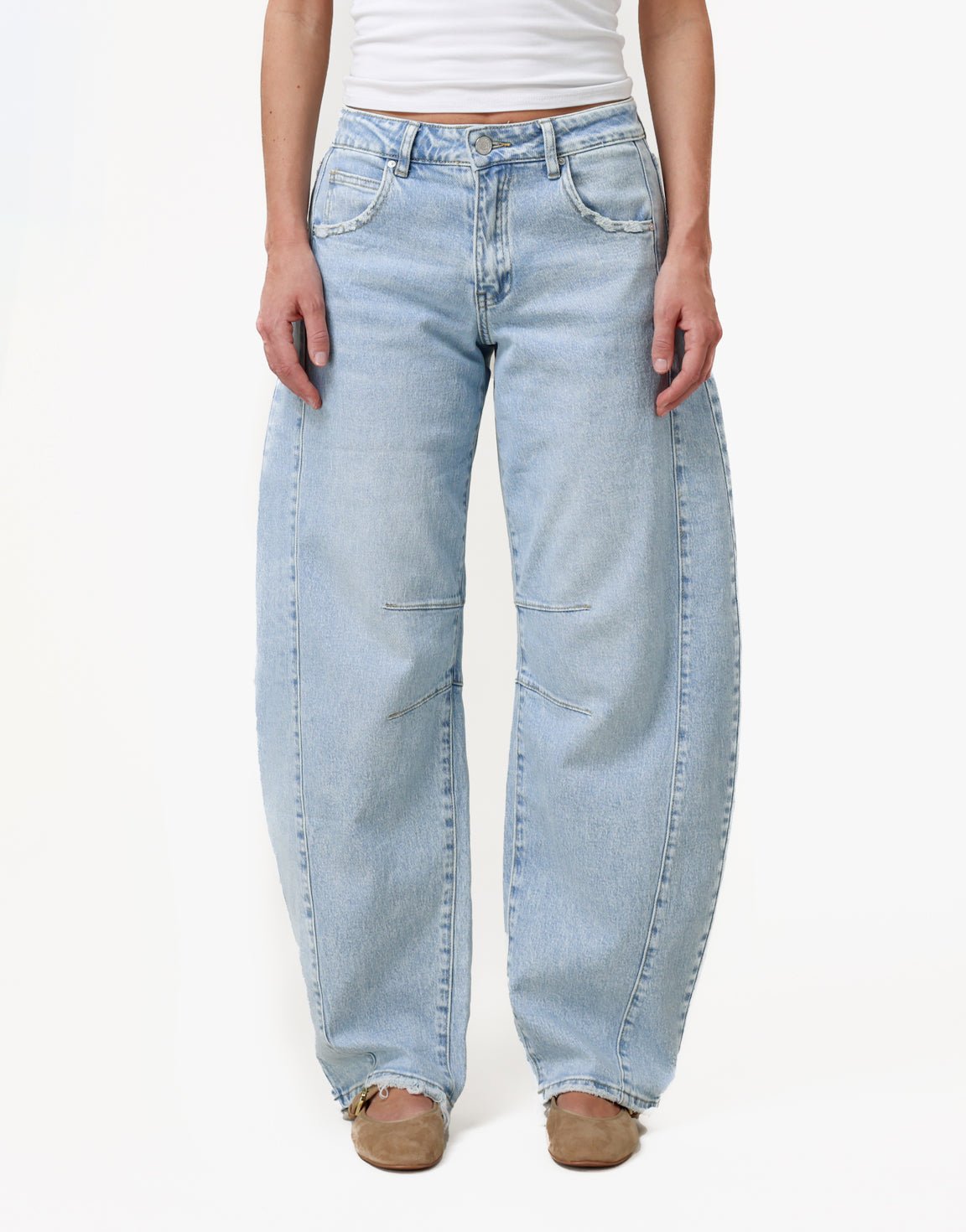 Lichtblauwe Ballon - Spijkerbroek - Olivia & Kate