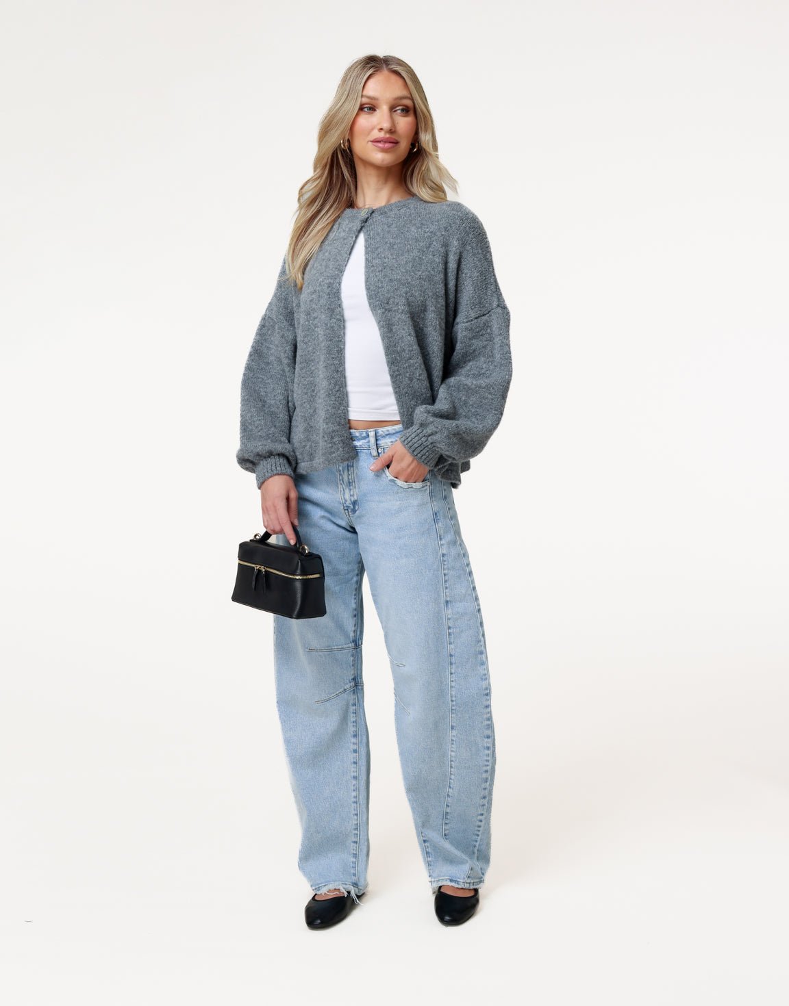 Lichtblauwe Ballon - Spijkerbroek - Olivia & Kate