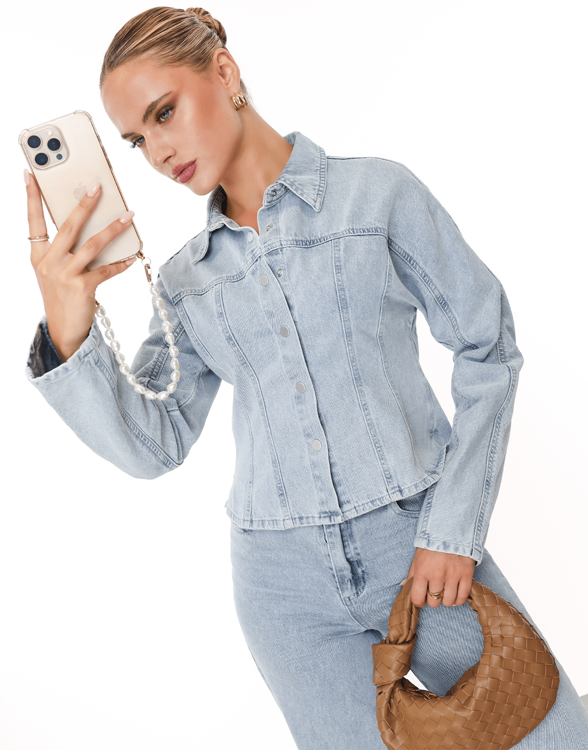 Lichtblauwe Denim Edit LS - Jasje - Olivia & Kate