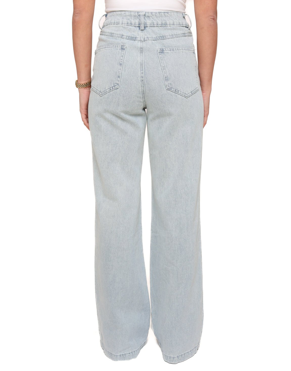 Lichtblauwe Denim Edit Wijde - Spijkerbroek - Olivia & Kate