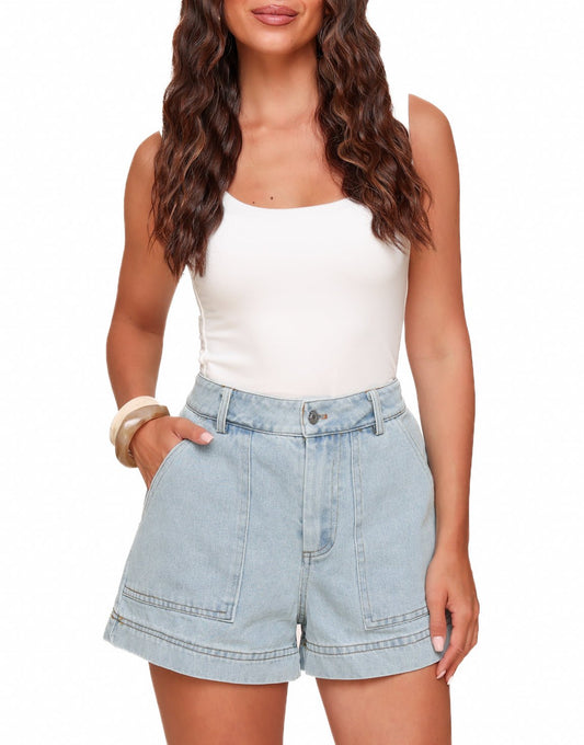 Lichtblauwe Denim - Short - Olivia & Kate