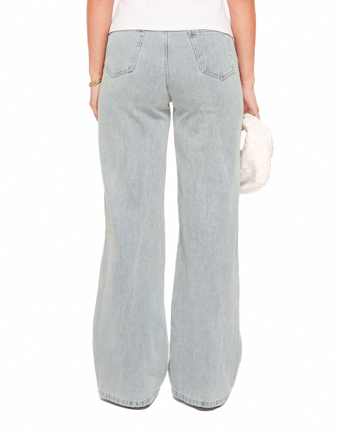 Lichtblauwe Doorlopende Naden - Spijkerbroek - Olivia & Kate