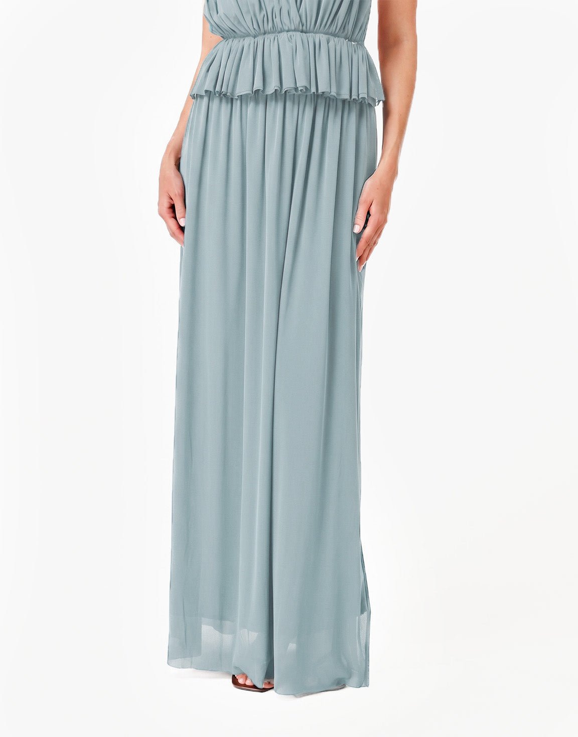 Lichtblauwe Lage Hals Lange Flowy - Set - Olivia & Kate