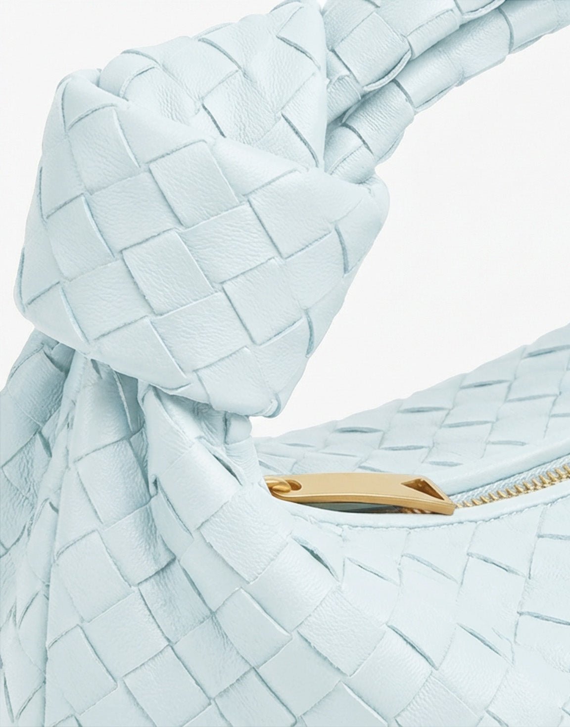 Light Blue Medium Braided - Bag - Olivia & Kate