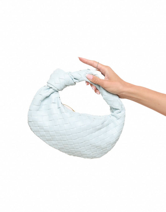 Lichtblauwe Middel Gevlochten - Tas - Olivia & Kate