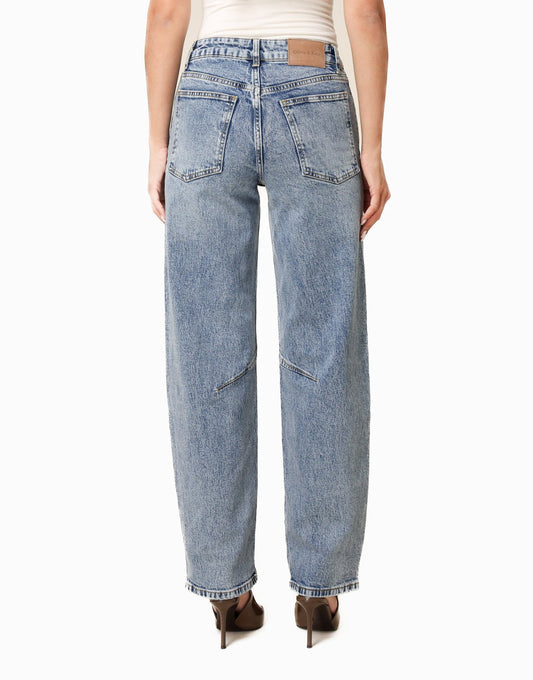 Lichtblauwe Rechte Baggy - Spijkerbroek - Olivia & Kate