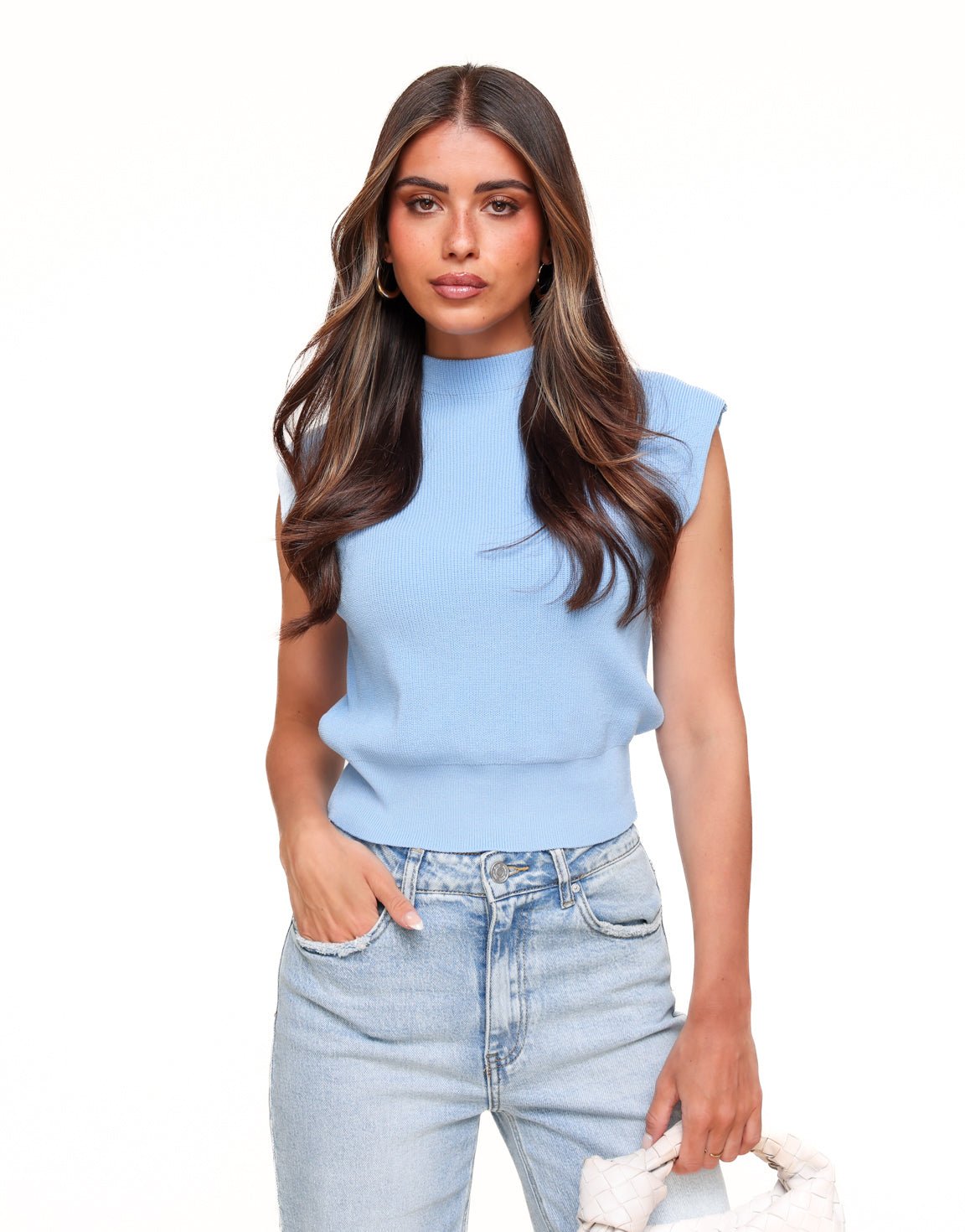 Lichtblauwe Spencer - Top - Olivia & Kate