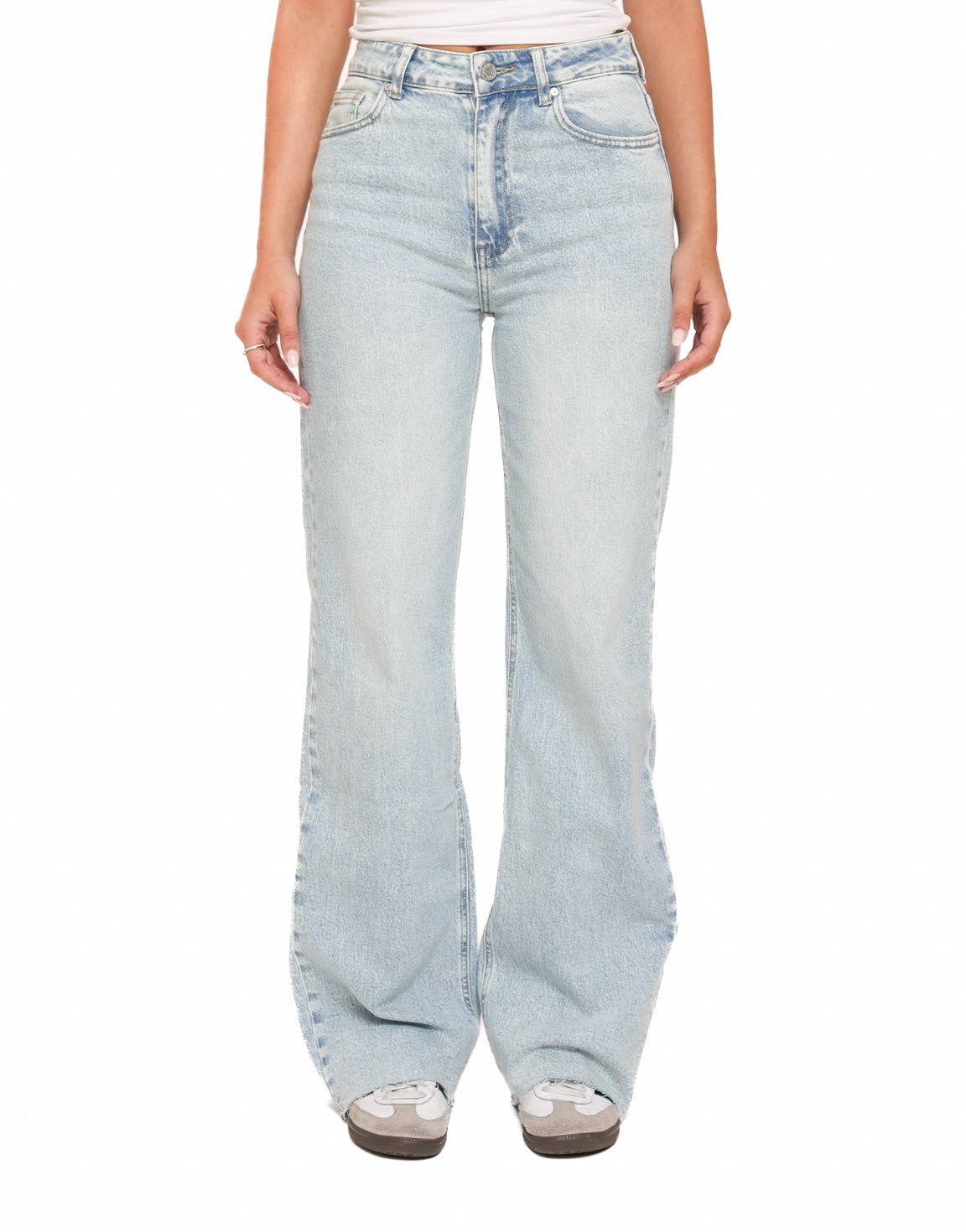 Lichtblauwe Wijde Tall - Spijkerbroek - Olivia & Kate