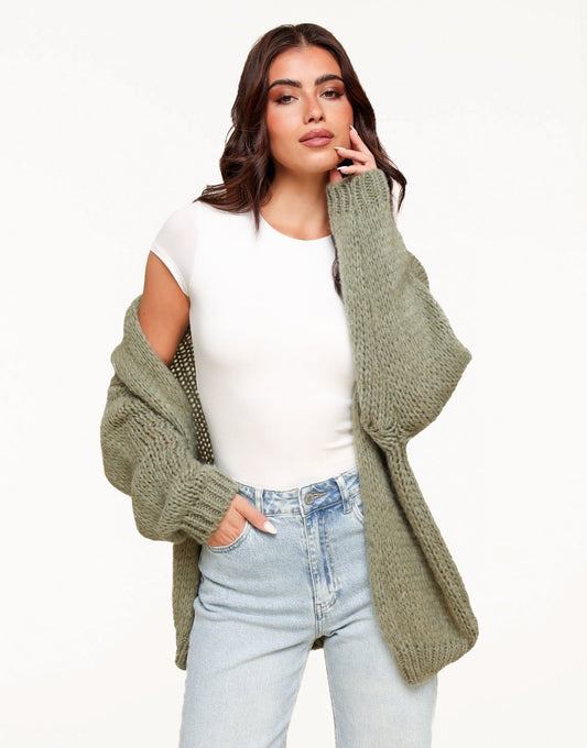 Lichte Army Groene Wollen - Vest - Olivia & Kate