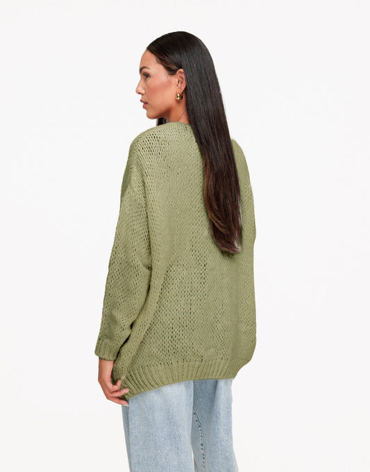 Lichte Army Groene Wollen - Vest - Olivia & Kate