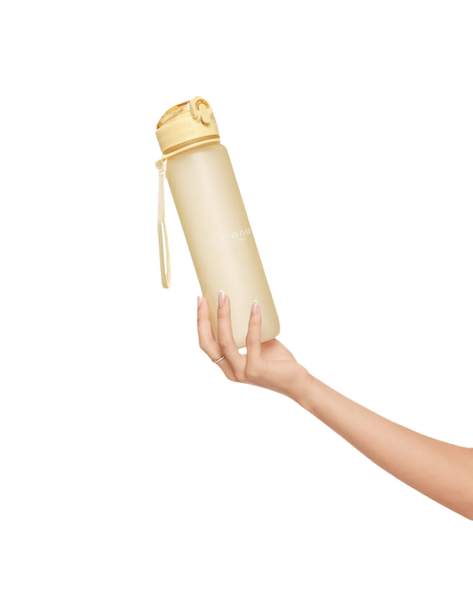 Lichtgele Cabau Bloom - Waterfles - Olivia & Kate