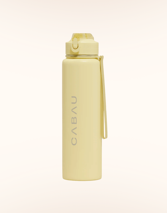 Lichtgele Cabau Stainless Steel - Waterfles - Olivia & Kate