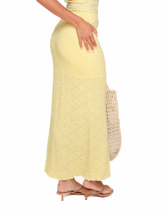 Lichtgele Detail V - hals Maxi - Set - Olivia & Kate